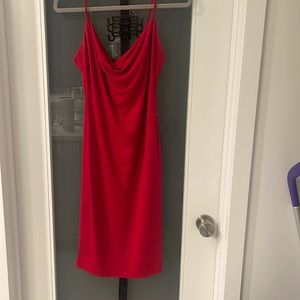 Midi red dress